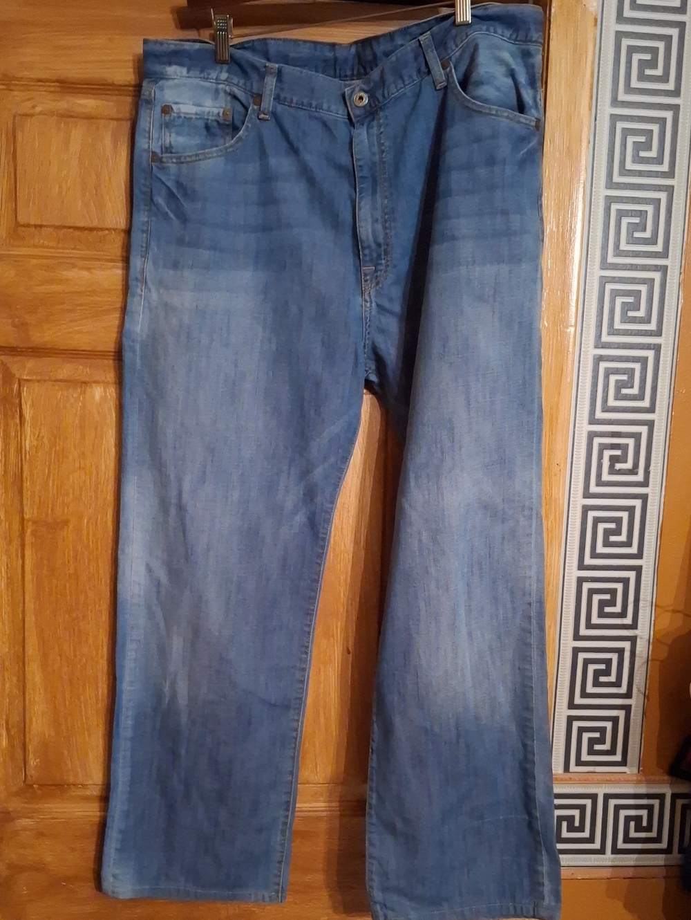Relaxed Fit Men's Light Blue Denim Jeans